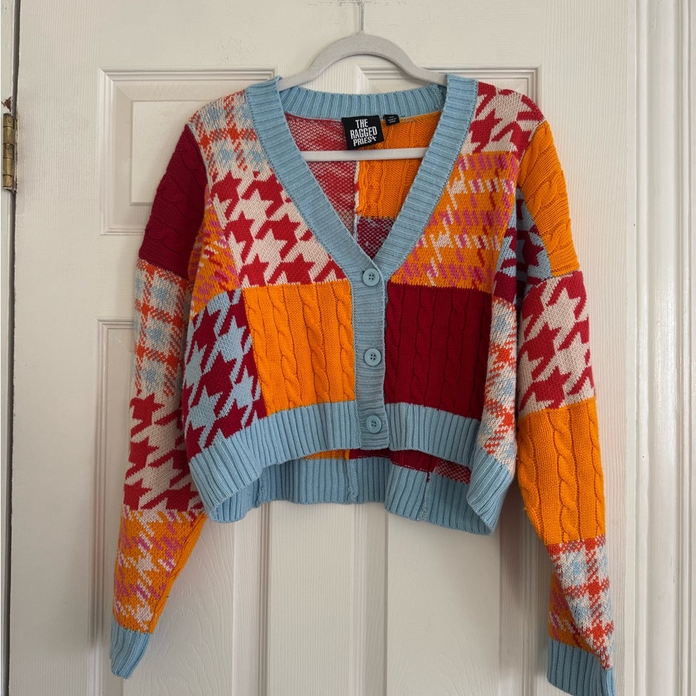 The Ragged Priest Multicolor Patchwork Cardigan